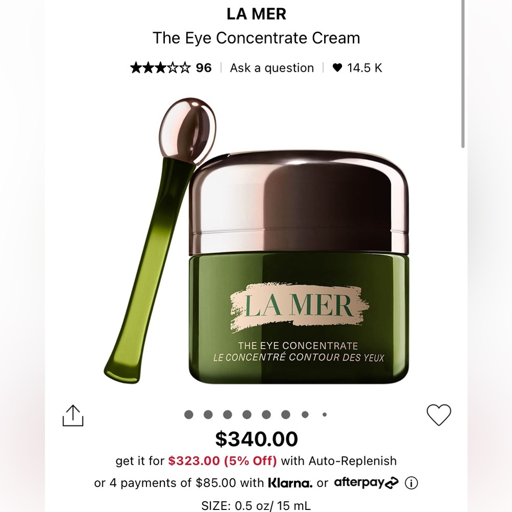 La Mer Eye Concentrate Cream